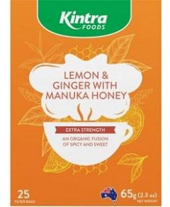 Kintra Foods Lemon & Ginger with Manuka Honey Tea 25Teabags