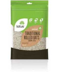 Lotus Organic Rolled Oats Traditional Creamy 750gm