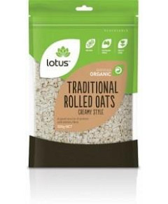 Lotus Organic Traditional Rolled Oats 500gm
