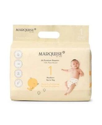 Marquise Newborn Eco Nappies Size 1 (up to 5kg) 26Pack