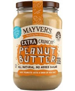 Mayvers Extra Crunchy Peanut Butter G/F 375g