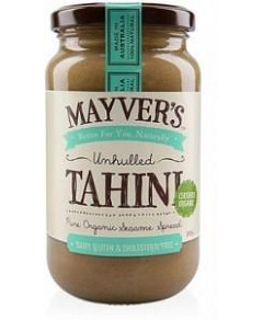 Mayvers Organic Unhulled Tahini G/F 385gm