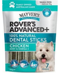 Mayvers Rover's Advanced+ Dental Bites Chicken, Mint & Omega (5Pack) 150g