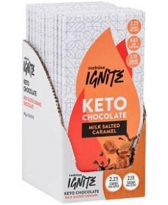 MELROSE Ignite Keto Salted Caramel Milk Chocolate 100g x 12 Display