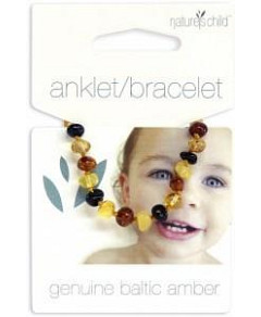 Natures Child Amber Anklet/Bracelet for Baby Mixed Colours