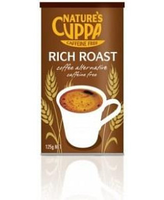 Natures Cuppa Caffeine Free Coffee Alt Powder Rich Roast 125gm