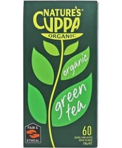 Natures Cuppa Org Green 60 Teabags 20%Extra