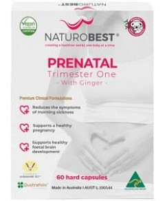 NATUROBEST Prenatal Trimester One with Ginger 60c