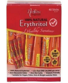 Nirvana Erythritol 100% Natural Sticks 40x4g