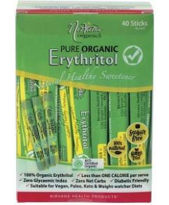 Nirvana Erythritol Pure Organic Sticks 40x4g