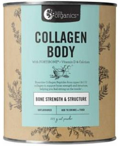 NUTRA ORGANICS Collagen Body with Bioactive Collagen Peptides + Calcium & Vitamin D Unflavoured 225g