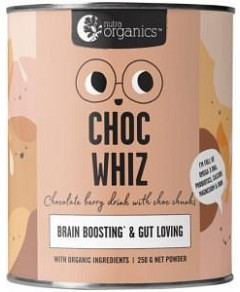 NUTRA ORGANICS Organic Choc Whiz (Brain Boosting & Gut Loving) 250g
