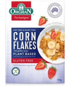 Orgran Corn Flakes Plant Based Cereal G/F 300g