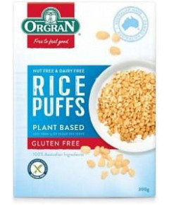 Orgran Rice Puffs Plant Based Cereal G/F 300g