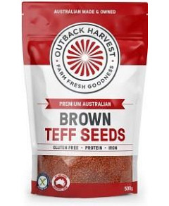 Outback Harvest Brown Teff Seeds G/F 500g
