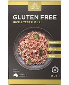 Outback Harvest Wholefoods Low Carb Fusilli Pasta w/Teff 250g