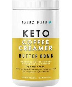 Paleo Pure Keto Coffee Creamer Butter Bomb with Grass Fed Butter & Coconut Oil Powder 250g