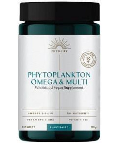 PHYTALITY NUTRITION Phytoplankton Omega & Multi (Wholefood Vegan Supplement) Powder 120g