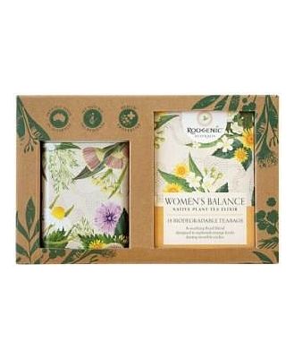 ROOGENIC AUSTRALIA Gift Box Women's Balance (Native Plant Tea Elixir) x 18 Tea Bags with Womens Tin