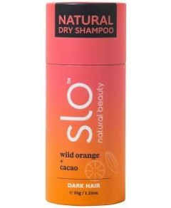 SLO NATURAL BEAUTY Natural Dry Shampoo Dark Hair Wild Orange + Cacao 35g