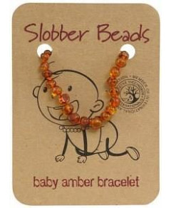 Slobber Beads Baby Cognac Oval Bracelet