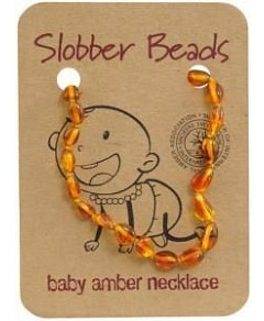 Slobber Beads Baby Honey Oval Necklace