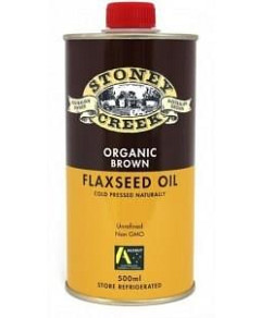 Stoney Creek Organic Brown  Flaxseed Oil 500ml