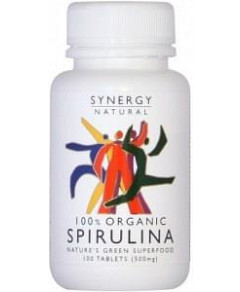 Synergy Spirulina  500mg x 100 tabs Organic