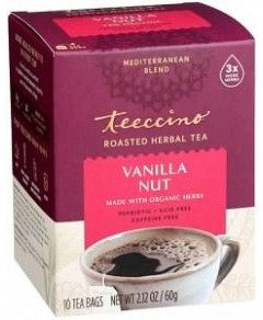 Teeccino Roasted Herbal Tea Vanilla Nut Medium Roast No Caf 10Teabags 60g