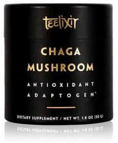 Teelixir Organic Chaga Mushroom Powder Antioxidant Adaptogen G/F 50g