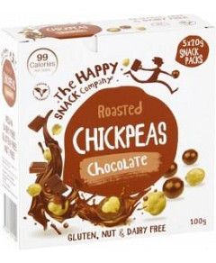 The Happy Snack Company Chickpeas D/Free Chocolate (5x20g) Snack Packs G/F 100g