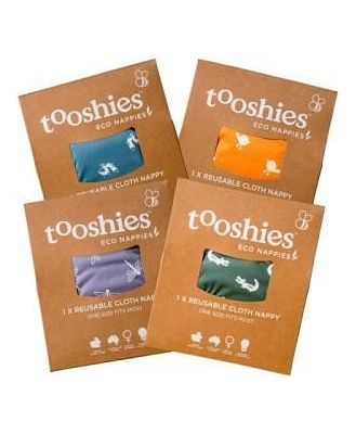 Tooshies Reusable Nappy One Size Fits Most 4-17kg x4