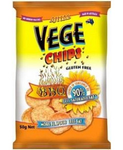 Vege Chips BBQ W/F 12x50g