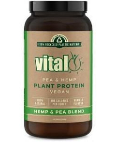 Vital Plant Protein Pea & Hemp Blend Powder Vanilla G/F 500g