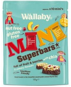Wallaby Mini Superbars Fruit & Berries with Chia G/F 135g