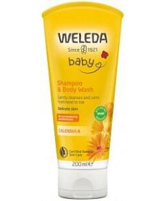 WELEDA BABY Organic Shampoo & Body Wash Calendula 200ml