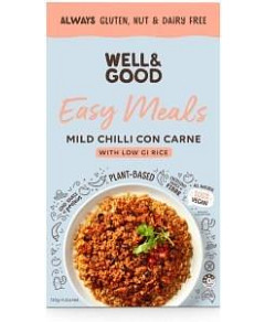 Well And Good G/F Easy Meals Mild Chilli Con Carne w/Low GI Rice 120g
