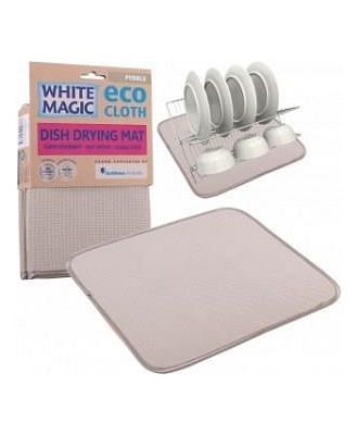 White Magic Eco Cloth Dish Drying Mat Pebble