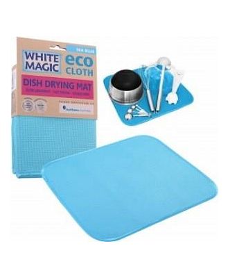 White Magic Eco Cloth Dish Drying Mat Sea Blue