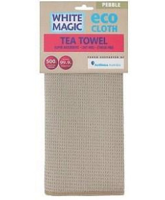 White Magic Eco Cloth Tea Towel Pebble Single