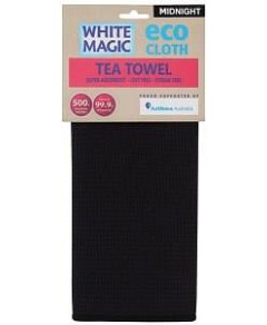 White Magic Eco Cloth Tea Towel Single Midnight