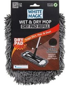 White Magic Eco Cloth Wet & Dry Mop Dry Pad Refill