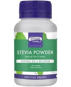 Wonderfoods Organic Herbal Stevia Powder G/F 25g