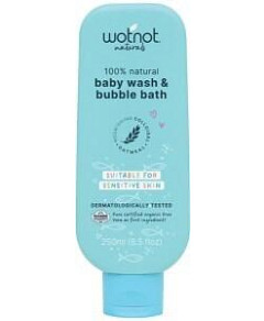 WOTNOT NATURALS 100% Natural Baby Wash & Bubble Bath 250ml