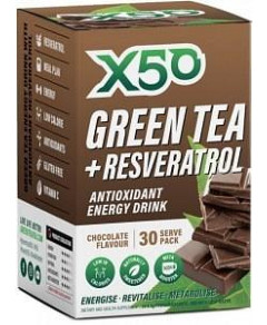 X50 Green Tea + Resveratol Chocolate 30 sachets