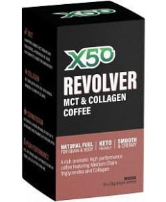 X50 Revolver MCT and Collagen Coffee Mocha 10 x 10g Sachets