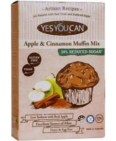 YesYouCan Artisan Apple & Cinnamon Muffin Mix G/F 400g