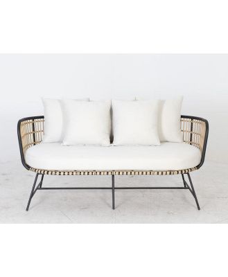 Arden Bamboo Wicker 2 Seater Outdoor Lounge