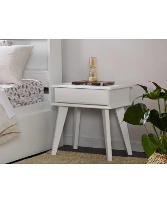 Ari White Hardwood Bedside Table