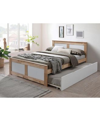 Coco Hardwood Double Bed with Trundle